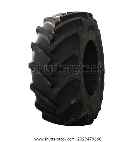 Off road heavy duty tire for big trucks isolated on white background