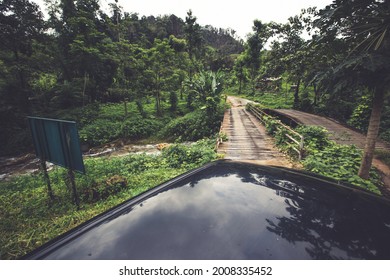 Off Road Rugged Path In Mountain Forest