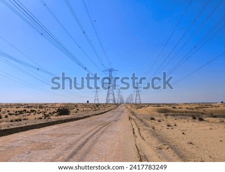 off road undercontruction with electricity pole  on road