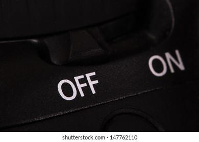 Off selected, on unselected button on camera.