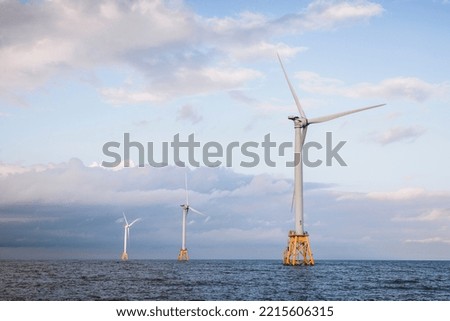 Off shore wind turbines in the North Atlantic for alternative energy