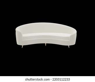 Off White Fabric Sofa Isolated Easy To Use 