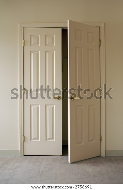 Off White Freshly Painted Wall Closet Stock Photo Edit Now 2758691