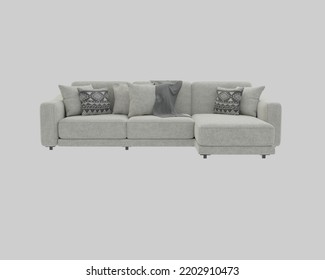 Off White Modern Sofa Isolated On A White Background 