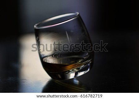 Similar – Image, Stock Photo a small glass of coffee and a white flower on a walnut table