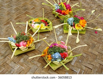 Offerings To Gods In Bali