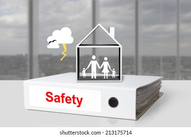 Office Binder Safety Family Home Storm