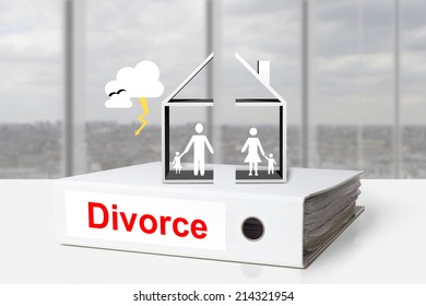 Office Binder Split House Divorce Family Thunderstorm