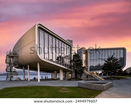 office building in the evening