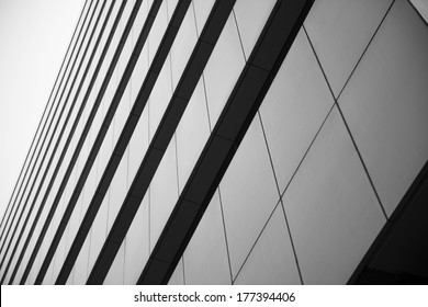 Office building, image on black an white