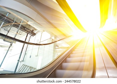 Office Building  Interior Escalators And Stairs