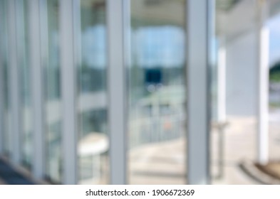 Office Building Or University Library Lobby Hall Reading Area Blur Background With Hall Interior