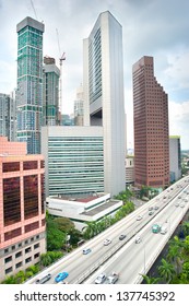 Office Buildings And Highway In Singapore