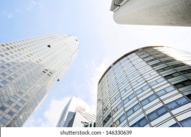 Office Buildings In Singapore In The Sunshine Day