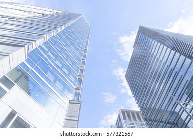 Office buildings in Tokyo - Shutterstock ID 577321567
