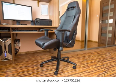 Office Chair At The Computer Desk At Home