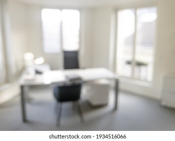 Office Desk Blurred Background, Compagny Personal Workspace Defocused Backdrop