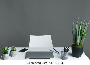 Closeup Open Laptop On White Table Stock Photo (Edit Now) 604054934