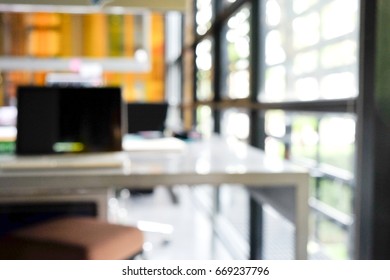 Office Desk Out Focus Image Modern Stock Photo 669237796 | Shutterstock