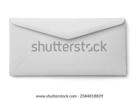 Office: Envelope with clipping paths abstract white background