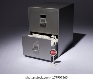 Office Filing Cabinet Spotlight Small Stop Stock Photo 179907563 ...