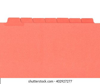 Office Folder With Numbered Tabs Isolated On White