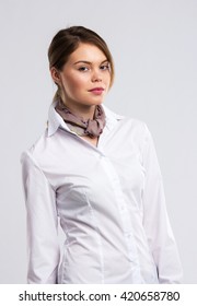 Office Girl In White Blouse