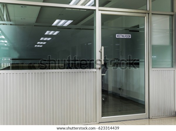 Office Glass Door Window Into Meeting Stock Photo Edit Now