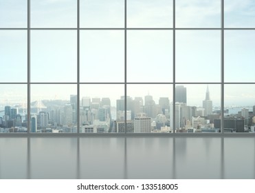 office interior and city view - Powered by Shutterstock