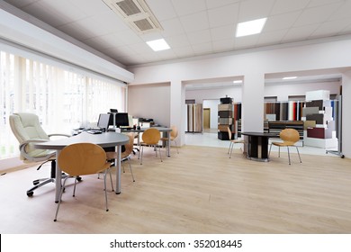 Office Interior In Furniture Showroom