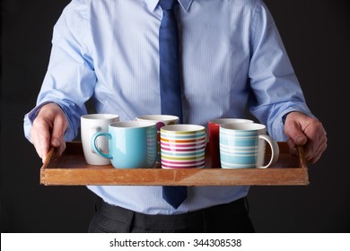 Office Junior Carrying Tray Of Cups