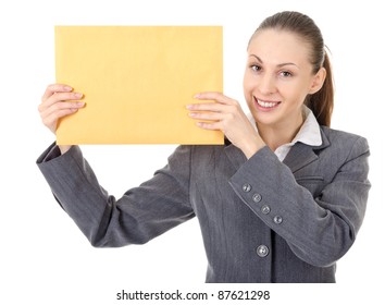 Office Manager Holding A Large Brown Envelope