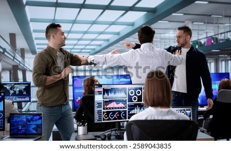 Office Mediator Resolving Conflict Among Diverse Colleagues and Angered Bosses.