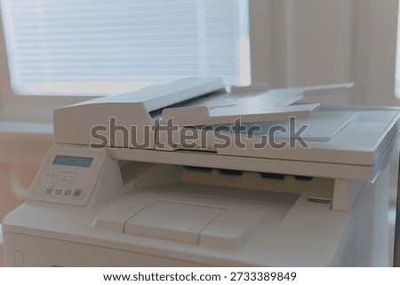 Office multifunction printer copier in modern workplace