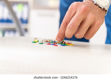 Office Prank With Sharp Thumbtacks On Chair