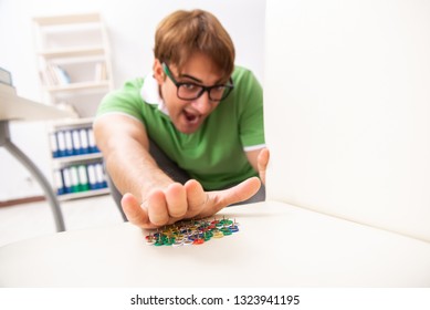 Office Prank With Sharp Thumbtacks On Chair