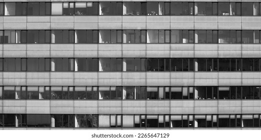 Office skyscraper - closeup of its windows 