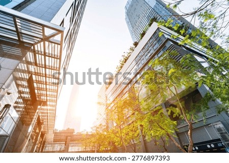 Office skysraper under the sun.