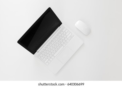 Office table with keyboard