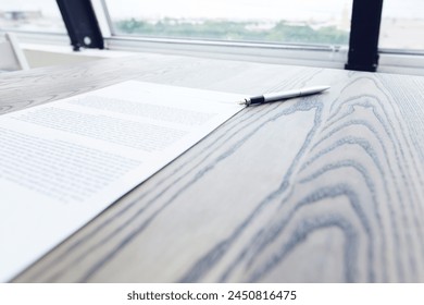 office table macro close up