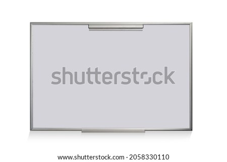 office Whiteboard. Empty whiteboard, empty space, white wall
