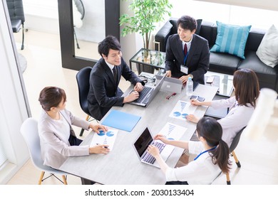 Office Workers Having A Business Meeting