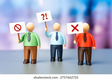 Office workers protested against working conditions. Labor rights movement highlights dissatisfaction. Workplace reform demands fair pay and conditions. Collective action, corporate accountability