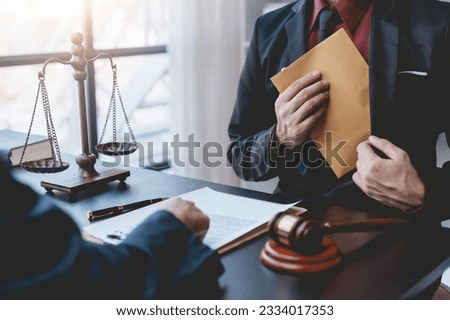 Officers Accepting Bribes for Special Favors. Lawyer Accepting Bribes from Customers and Competitors in a Corruption Scandal.