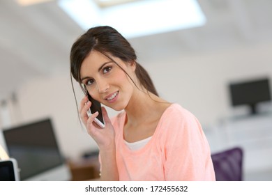 Office-worker talking on mobile phone - Shutterstock ID 172455632