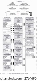 Official Election Absentee Ballot For The 2004 Presidential Election