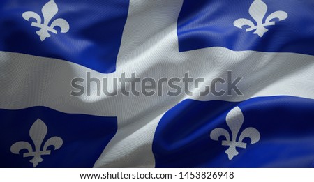 Official flag of the province of Quebec. Canada.