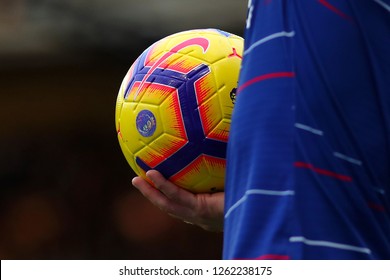 Official Nike Matchball Featuring The Rainbow Colours Supporting The Stonewall Rainbow Laces Campaign - Chelsea V Fulham, Premier League, Stamford Bridge, London - 2nd December 2018