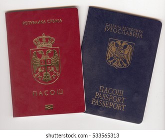 Official Serbian Srj Yugoslavian Passport Macro Stock Photo 533565313 ...