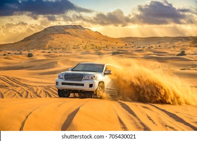 Offroad desert safari in the  Dubai desert - Shutterstock ID 705430021